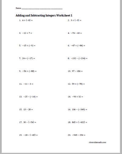Pre-Algebra - Riverside Math