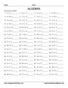 Pre Algebra Worksheets Reviewed by Teachers