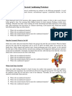 Classical Conditioning Worksheet | PDF | Classical Conditioning ...