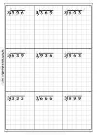 Long Division - 3 Digits By 1 Digit - Without Remainders - 20 ...