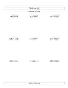 Long Division No Remainders Worksheet for 4th - 5th Grade | Lesson ...