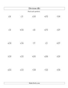 Long Division No Remainders (B) Worksheet for 4th Grade | Lesson ...