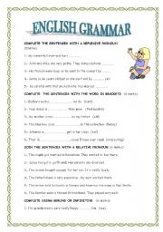ENGLISH GRAMMAR - ESL worksheet by mariaah