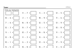 Math Fact Worksheets - Free Printable Math PDFs | edHelper.com