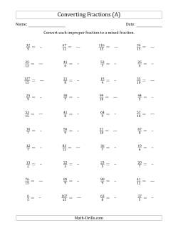 Fractions Worksheets