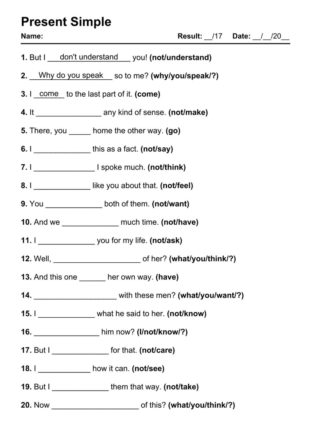 Auto Generated English Grammar Exercises - Grammarism