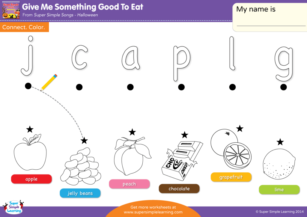 Give Me Something Good To Eat Worksheet - Lowercase Letter ...