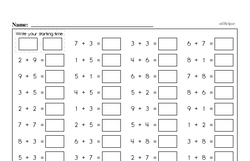 Math Fact Worksheets - Free Printable Math PDFs | edHelper.com
