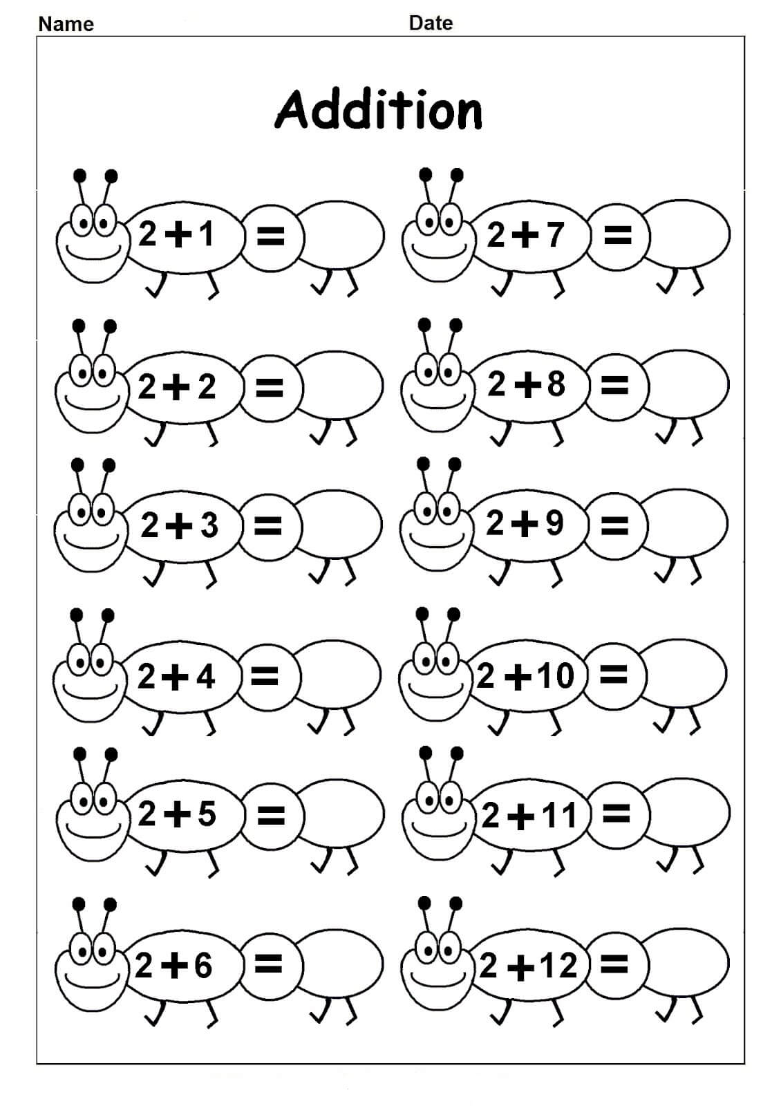Easy Math Worksheets Kindergarten