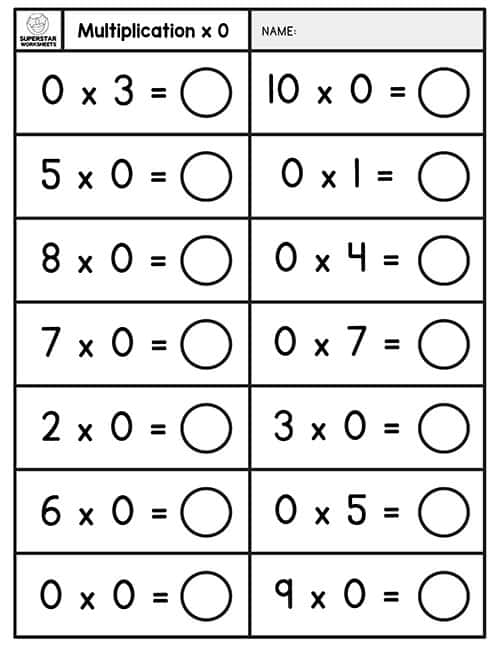 Simple Multiplication Worksheets -Worksheets Library