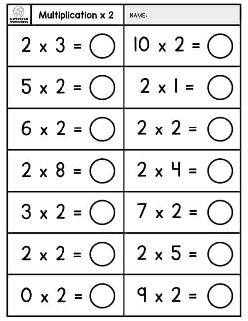 Multiplication Worksheets -Worksheets Library