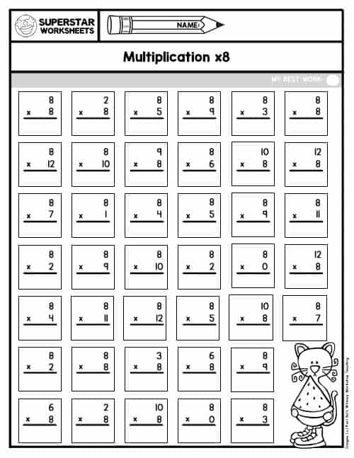 Multiplication Drills -Worksheets Library