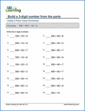 Grade 2 Place Value and Rounding Worksheets | Worsheets library