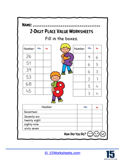 basic place value worksheet