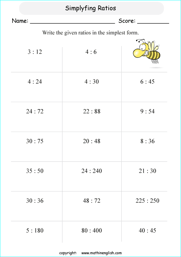 Printable primary math worksheet for math grades 1 to 6 based on ...