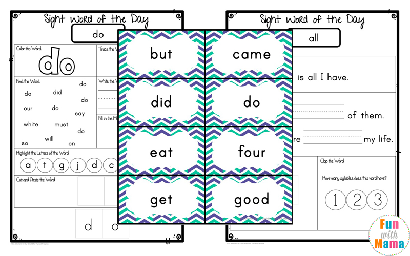 Dolch Primer Sight Words Worksheets - Fun with Mama