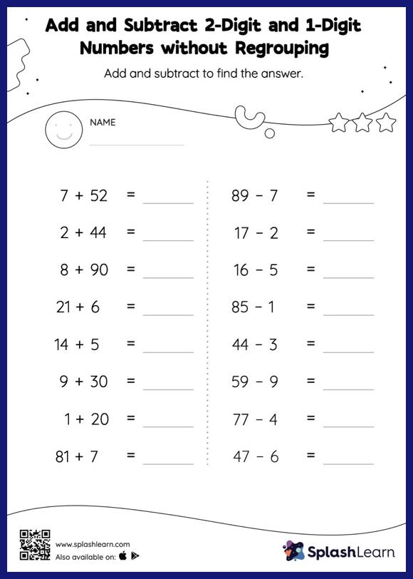 Subtraction Worksheets for 1st Graders Online - SplashLearn