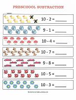 Free Subtraction Worksheets