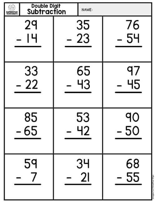 Subtraction Worksheets -Worksheets Library
