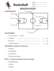 Basketball Worksheet for 6th - 10th Grade | Lesson Planet