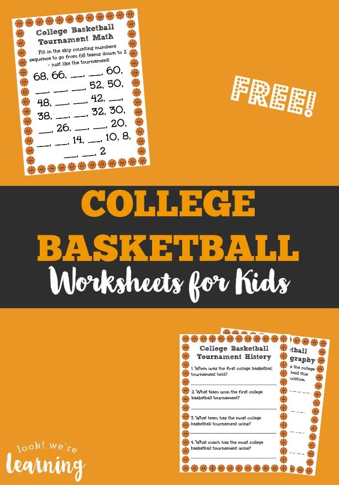 Free Basketball Worksheets - Thrifty Homeschoolers