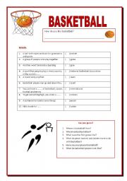 Basketball - ESL worksheet by Lubar