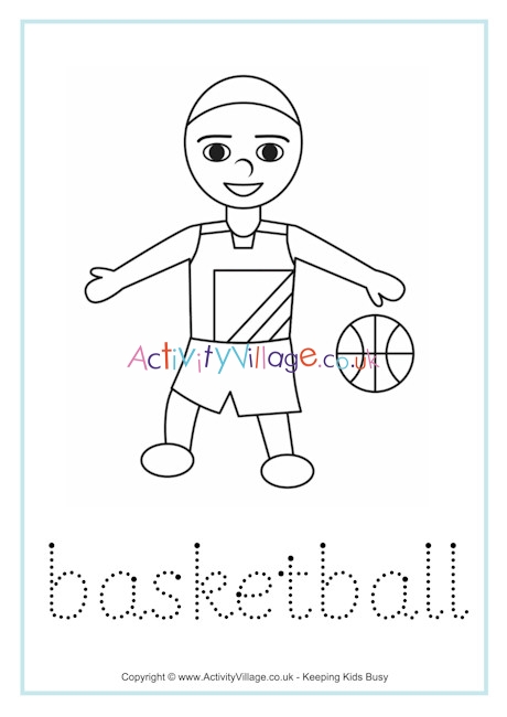 Basketball Word Tracing