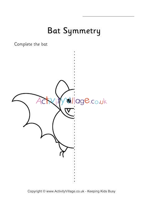 Bat Symmetry Worksheet