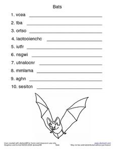 bat worksheet