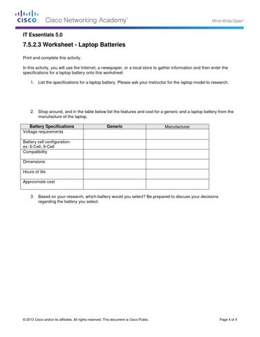 7 5 2 3 worksheet laptop batteries by julieth - Issuu