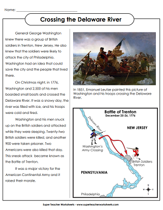 battles of the american revolution worksheet