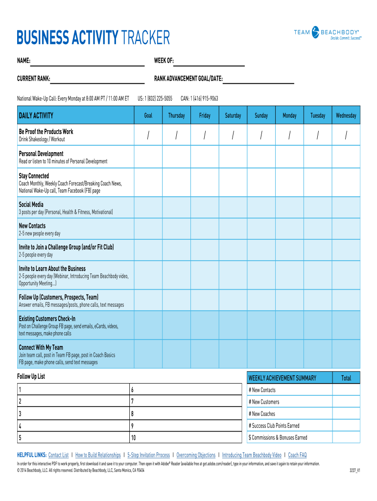 Bodi Business Activity Tracker - Fill Online, Printable, Fillable ...