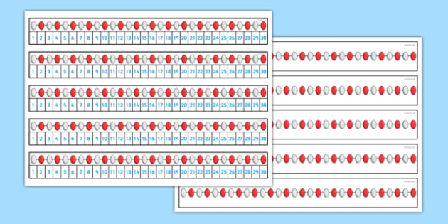 Beaded Number Line | Counting to 30 | Primary Resources