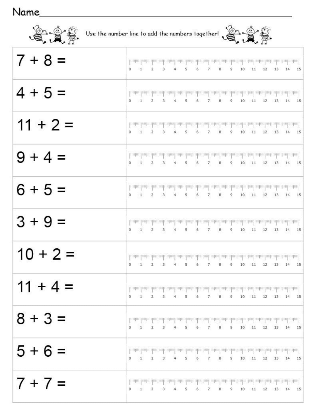 Fun and Educational Beaded Number Line Worksheet for Kids