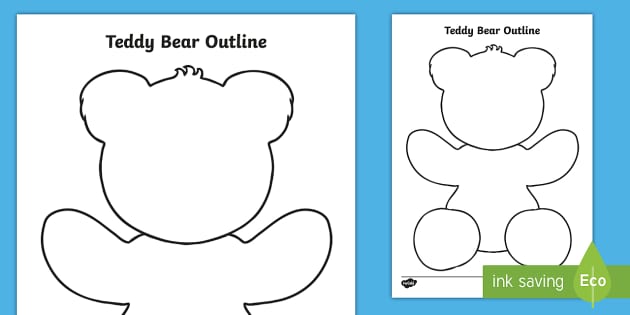 Teddy Bear Template - Primary Resources (Lehrer gemacht)