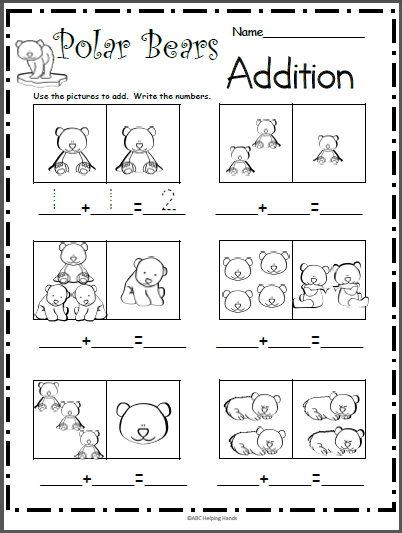 Polar Bears Addition Worksheet | Made By Teachers