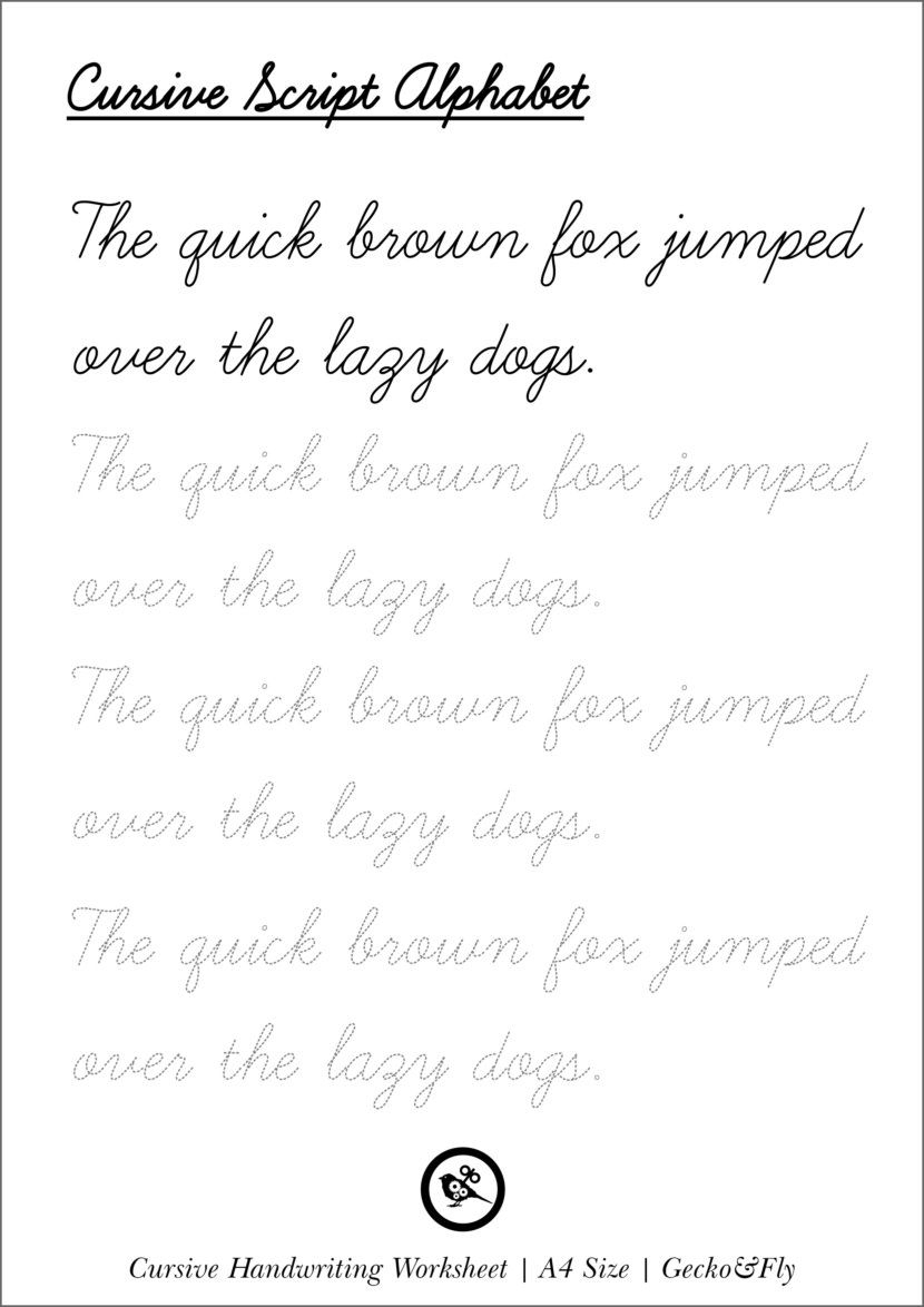 Beautiful Penmanship Handwriting Worksheet Practice Print ...