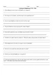 beethoven lives upstairs worksheet