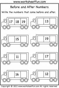 Numbers - Before, After, and Between / FREE Printable Worksheets ...