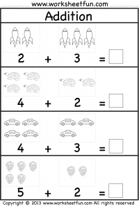 Picture Addition - Beginner Addition - Kindergarten Addition - 5 ...