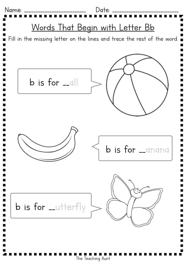beginner alphabet worksheet