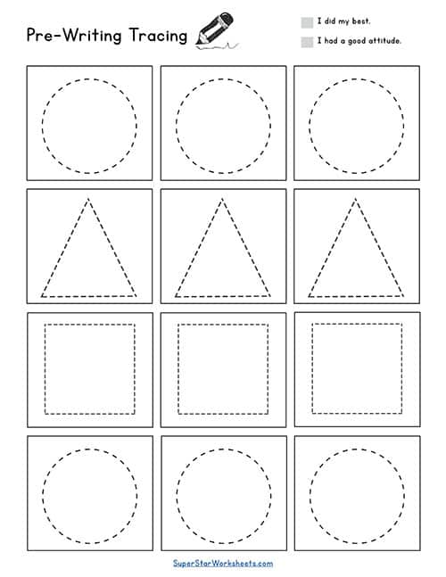 Pre-Writing Worksheets -Worksheets Library
