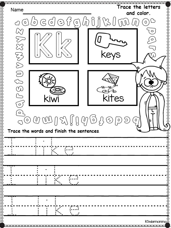 Free Kindergarten Sentence Writing for Beginners - kindermomma.com