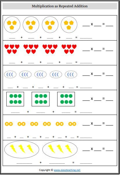 Multiplication Worksheets &  Division Worksheets • EasyTeaching.net