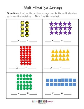 Multiplication beginners worksheet by Little Learning Loves | TPT