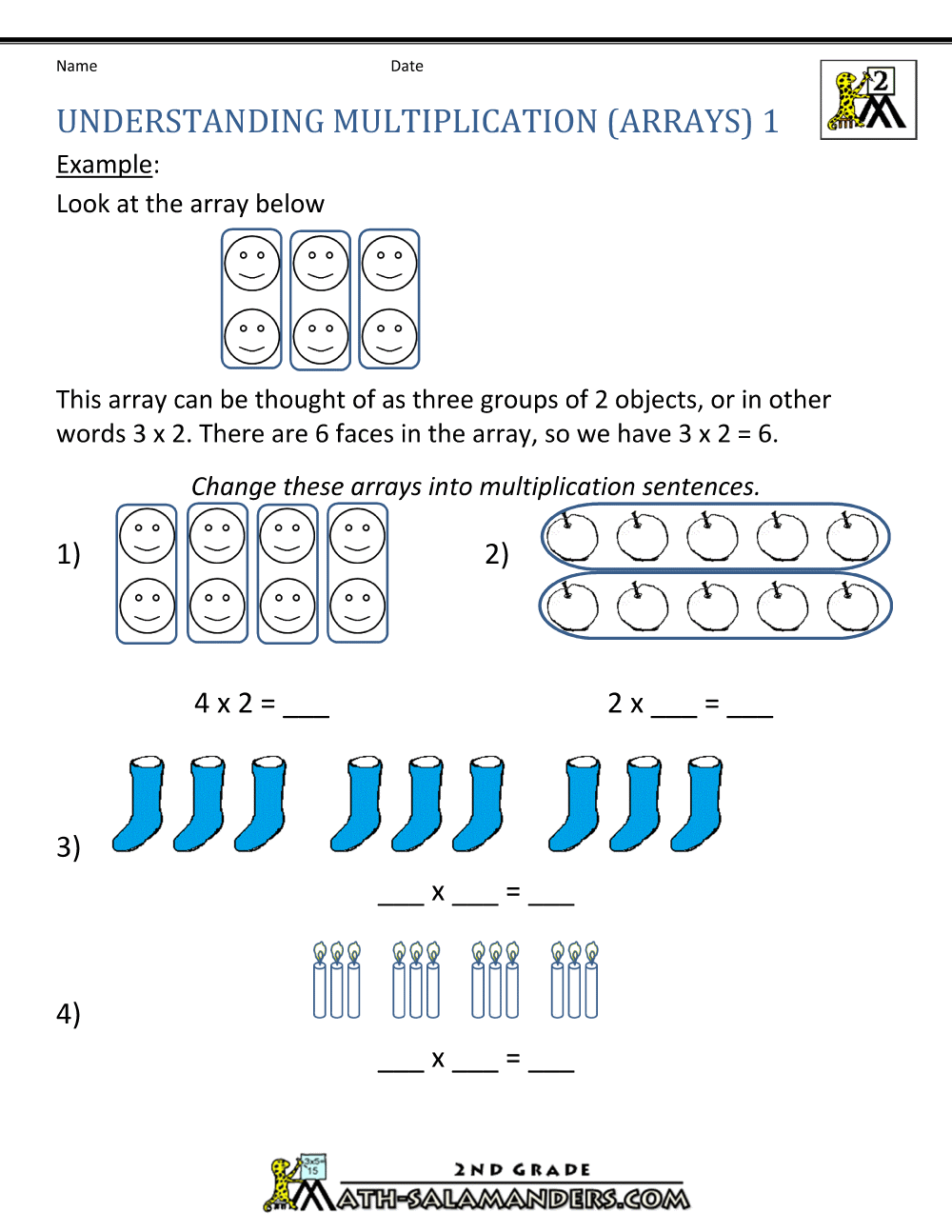 Beginning Multiplication Worksheets