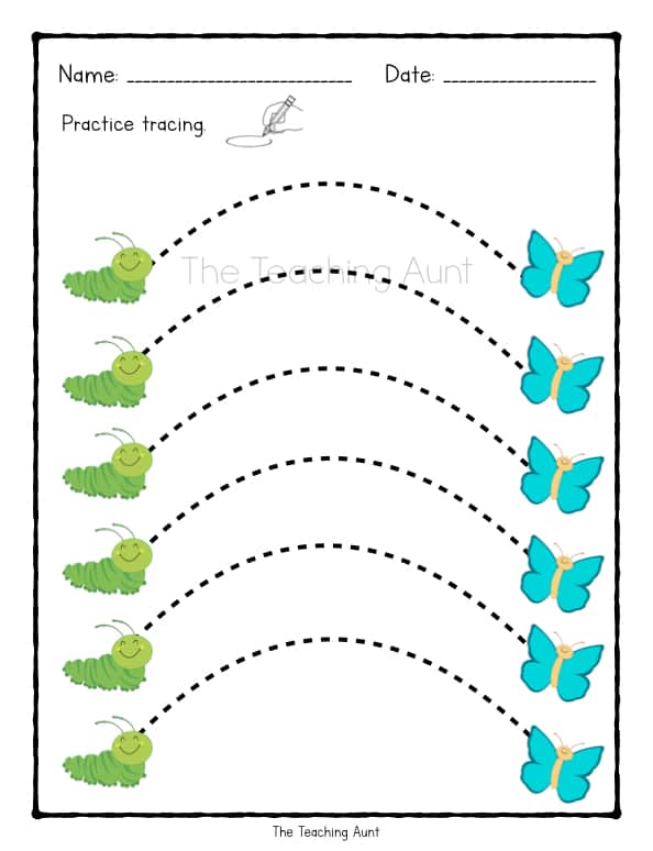 Free Tracing Worksheets for Preschool The Teaching Aunt Worksheets