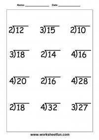 Division / FREE Printable Worksheets - Worksheetfun