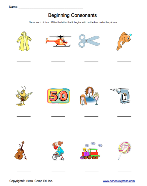 beginning consonants