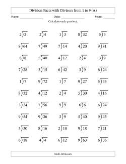 Division Worksheets